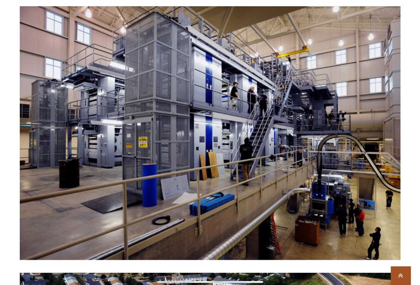 Interior of the Frederick News-Post First Amendment campus TKS printing press installation